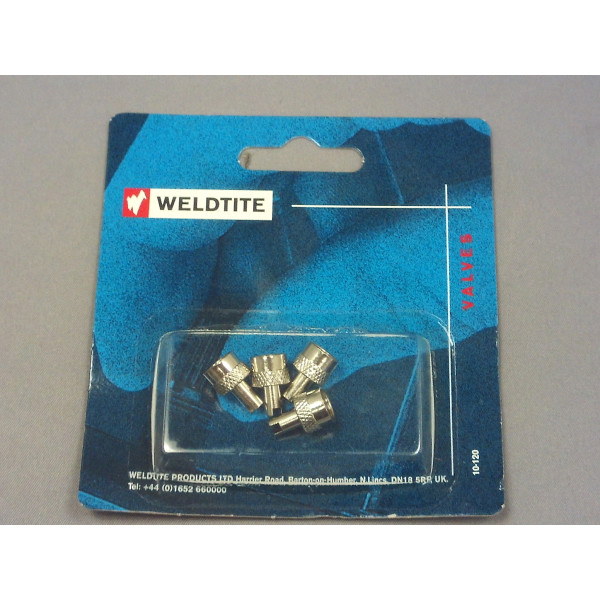 Weldtite Weldtite Valve Caps 05004 Key Type-Metal [Pk 4]